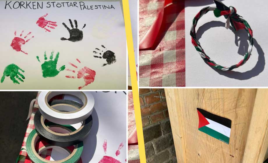 Förskola anordnar palestinapyssel med barnen